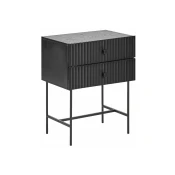 Nočna omarica Berwyn 2298 Črna, 59x48x29cm, Iverna plošča, MDF plošča