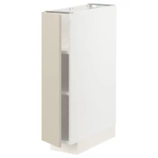 METOD Podni element s policama, bela/Havstorp bež, 20x60 cm