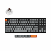 Keychron Keychron K8 Max Brezžična Mehanska Tipkovnica, Bluetooth/2.4 GHz, Bela osvetlitev, Super Brown Switch, US Layout, K8M-A3, (21733754)