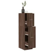 Ormaric za lijekove boja smedeg hrasta 30x41x118 cm drveni