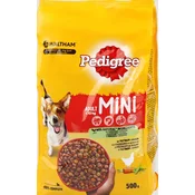 Pedigree Mini Adult perutnina/zelenjava/riž 500 g