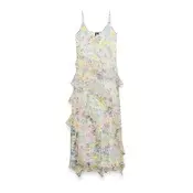VERO MODA Poletna obleka VMSMILLA  svetlo rumena / temno zelena / roza / bela