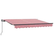 Vidaxl Retraktilna tenda Rdeča 250 x 200 cm blago