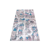 RugsX BAMBINO 61560 pralna preproga Mesto, ulice za otroke protizdrsna - bež/plava 140x200 cm, (5000359038)