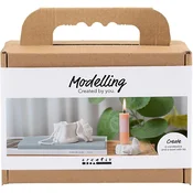Ustvarjalni komplet za modeliranje Creativ Company - svečnik in posoda z školjkami - umazano bela (977842)