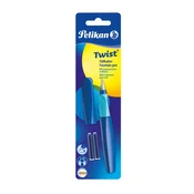 Pelikan nalivno pero Twist + 2x črnilni vložki, Deep Blue, na blistru