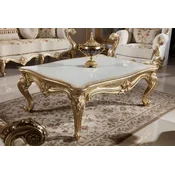 Casa Padrino luxury baroque coffee table white/gold - Magnificent living room table in baroque style - Living room furniture baroque style - Baroque furniture - Baroque living room furnishings
