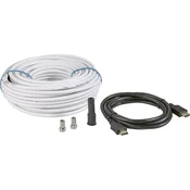 BKL Electronic Komplet za priključitev SAT-TV (SAT-koaksialni kabel, [25 m] + HDMI-kabel + 2x F-vtič+zaščitni tulec)