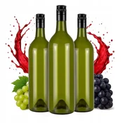 shumee 10x steklenica olive za vino 750ml z navojnim pokrovčkom za vinske alkoholne tinkture