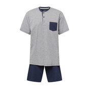 CECEBA Kratka pidžama, mornarsko plava / siva melange