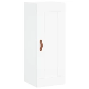 MAISON CHIC Stenska omarica - Zidna omarica bela 34,5x34x90 cm inženirski les iu844, (22063658)
