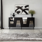 HANAH HOME Komoda Venice Black Fume