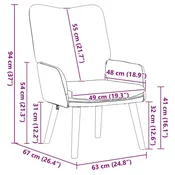 Vidaxl Sproščujoč stol Rdeče oranžna 63 x 67 x 94 cm blago