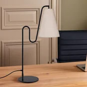Globen Lighting namizna svetilka Lou, črna/bela, višina 55 cm - Dnevna soba/jedilnica - Dizajn - bel, črn - Tkanine/tekstil