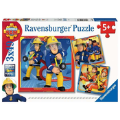 Ravensburger Puzzle Fireman Sam: Into Action! 3x49 kosov