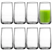 KADAX 8x komplet velikih kozarcev za pijačo 480 ml za sokove in pijače z žlebičastim vzorcem, (5000351728)