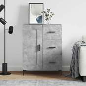 Vidaxl Komoda betonsko siva 69,5x34x90 cm inženirski les