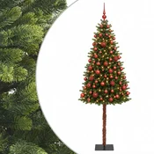 Vidaxl Umjetno božično drevo z okrasnimi kroglami 150 cm 150 LED