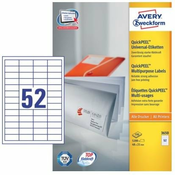 Avery Zweckform etikete 3650, 48 x 21 mm, bele