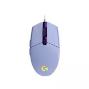 LOGITECH miška G102 LIGHTSYNC, vijolična