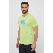 Majica kratkih rukava za trcanje Mizuno Core Run boja: zelena, s tiskom, J2GAB008