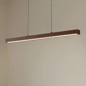 Lucande LED viseča svetilka Emara, temno leseno, hrast, CCT - Dnevna soba/jedilnica - Dizajn - temni hrast, črn, bel
