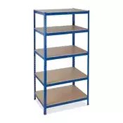 Northix Odlagalna polica 180x90x60 cm modra, nastavljive police, nosilnost do 175 kg na polico
