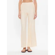 TWINSET Hlače iz tkanine 231TT2776 Écru Regular Fit