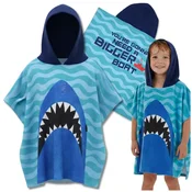 Otroška kopalna prevleka SHARK s kapuco Brisača za na plažo Pool Beach 50x100