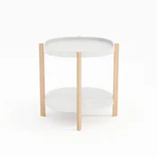 Homestar Stranska mizica NORAH 50x50x55 cm, bela