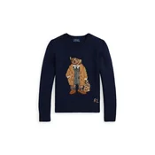 Otroški bombažen pulover Polo Ralph Lauren mornarsko modra barva, 313978870001