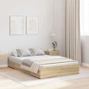 Krevet s ladicama Sonoma hrast 120 x 200 cm Konstruirano drvo
