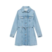 MANGO KIDS Obleka MARTA moder denim