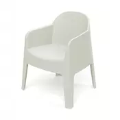 Prosperplast Plastični stol z naslonjali MILANE, bež, 60x58x73,5 cm