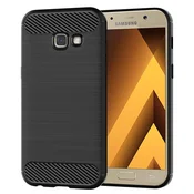 TPU gel ovitek Brushed Carbon za Samsung Galaxy A5 2017 - črn