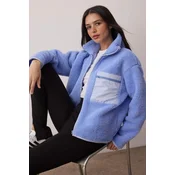 Trendyol Jopa iz flisa modra/pastelno modra