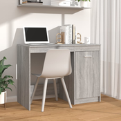 vidaXL Pisalna miza siva sonoma 100x50x76 cm konstruiran les
