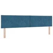 Vidaxl Vzglavje Temno modra 200 cm Žamet