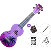 Mahalo Hawaii SET 2 Hawaii Purple Burst Soprano ukulele
