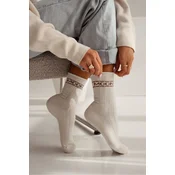 Milena Womens Socks Pólfrotte UNIQUE Seamless MOON Ecru