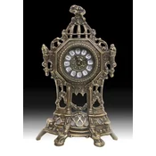 Casa Padrino luxury baroque table clock antique bronze H. 35 cm - Baroque decoration accessories