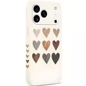 Pnakqil zaščitna ovijalka Hearts za Apple iPhone 17 Pro Max - Bež KP39897