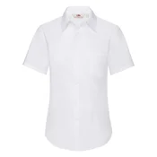 FRUIT OF THE LOOM F18•LADIES SHORT SLEEVE POPLIN SHIRT