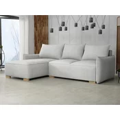 Kotna garnitura Columbus 226 (Soul 16) Siva, Funkcija spanje, Predal, 240x155x87cm