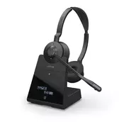 Jabra Engage 75 Stereo, EMEA Tactile buttons & screen, penta (5x) connectivity towards: 2x desk phone (analogue+1 digital), PC softphone  + 2x Bluetooth connections traditional style headband headset (9559-583-111)