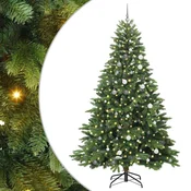 Vidaxl Umetno zložljivo božično drevo 240 cm 300 LED Toplo bela
