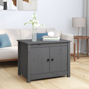 Stolic za kavu sivi 71 x 49 x 55 cm od masivne borovine