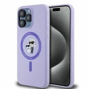 shumee Ovitek Karl Lagerfeld MagSafe za iPhone 15 Pro Max vijoličen
