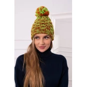 Kesi Cap with fleece Fiona K275 green neon + red