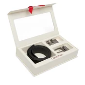 Calvin Klein Pas Two Belt Rev Gift Set 35Mm LV04D0025G Črna